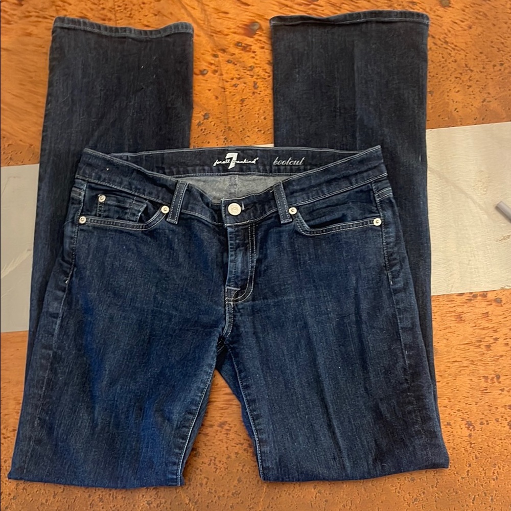 7 For All Mankind Blue Boot Cut Jeans Classic Style 33inseam